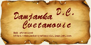 Damjanka Cvetanović vizit kartica